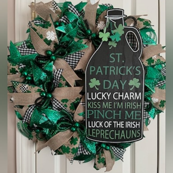 St Patrick's Day wreath - Picture 1 of 2